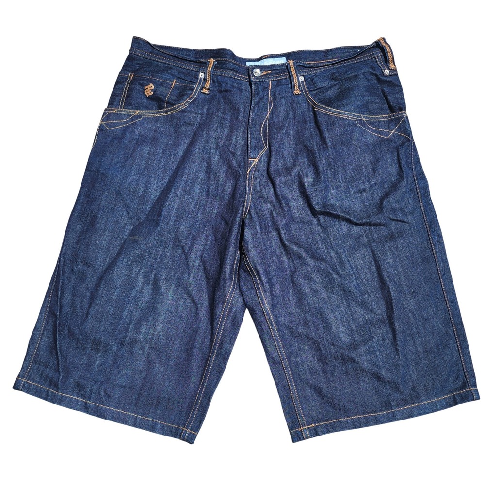 Rocawear Mens Indigo Baggy Denim Jorts Y2K Oversize Shorts Size 40